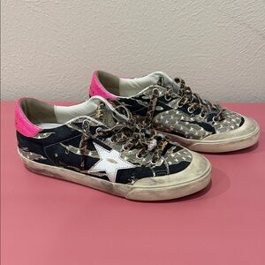 Golden Goose Sneakers with Pink Accents
